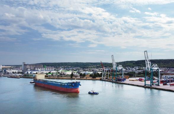 Vue aérienne de l’aménagement de la zone d’évitage d’Hautôt-sur-Seine - Enlarge image, modal window