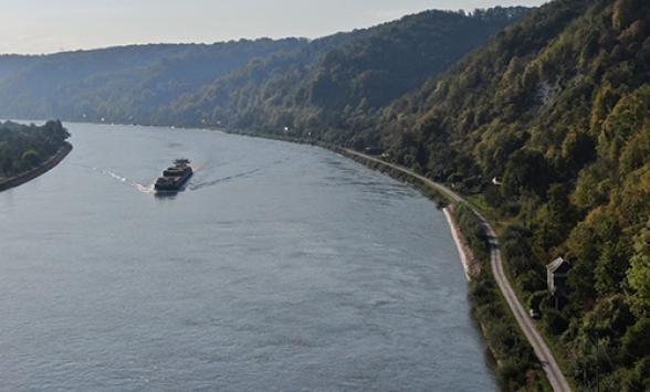 Vue aérienne des sites du Landin et Barneville-sur-Seine pour illustrer la lutte contre l’érosion des berges - Agrandir l'image, fenêtre modale